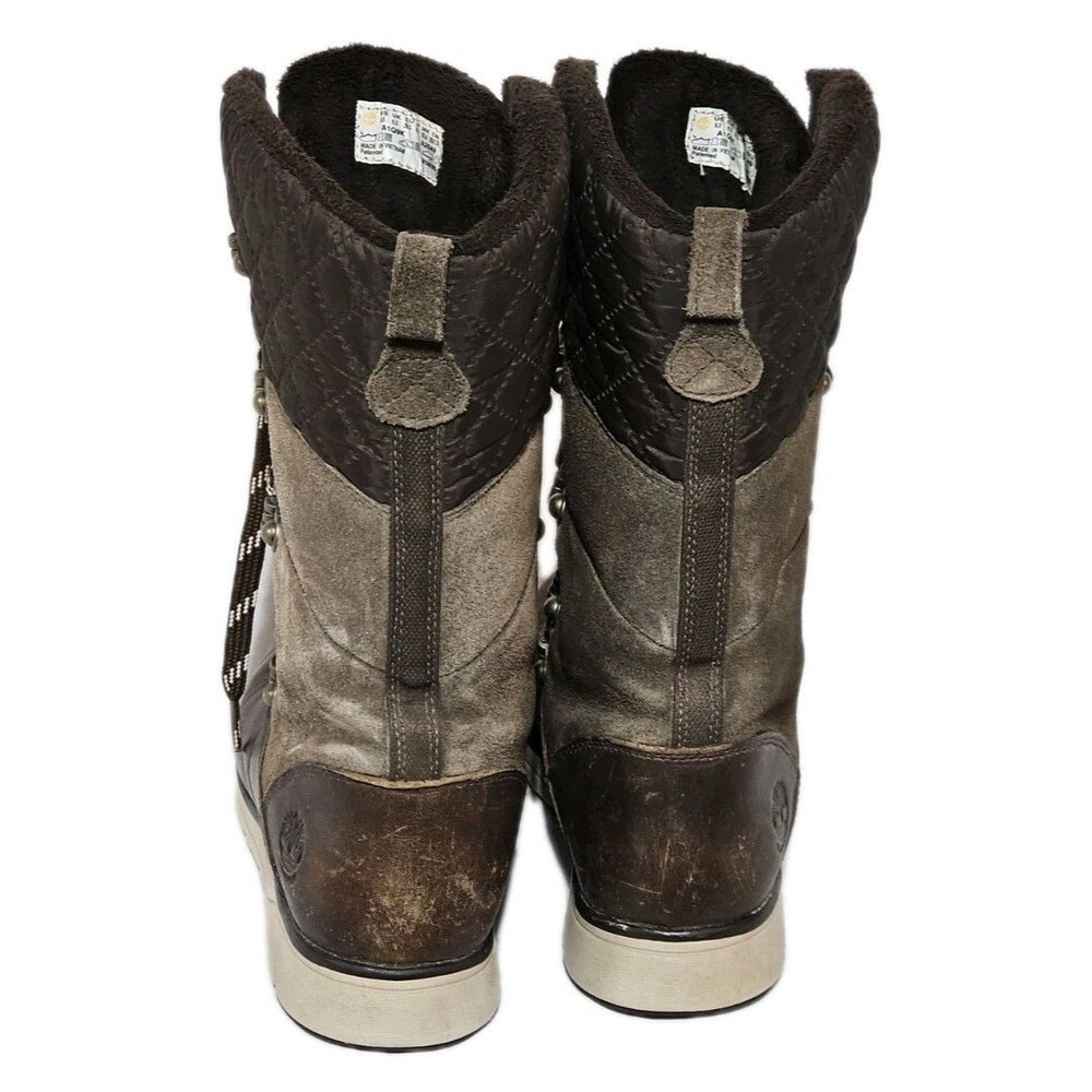 Timberland Boots Wood Haven Womens Size 8.5 Brown Leather Waterproof Lace Up - Picture 6 of 14